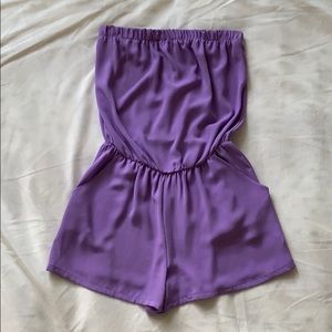 Lavender Strapless Romper